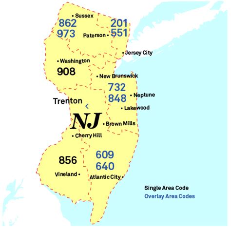 Nj Area Code Map