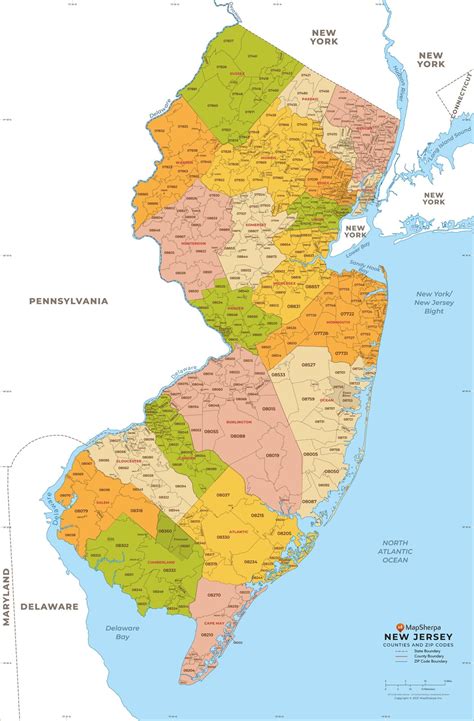 Zip Code Map Of New Jersey Map