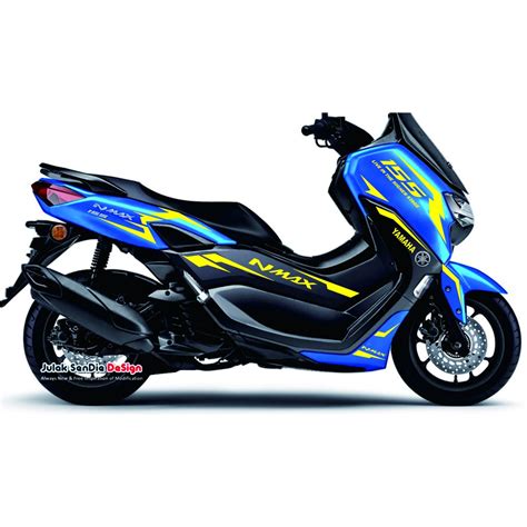 Nmax Biru Modif Stiker