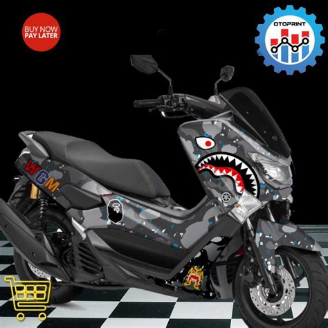 Nmax Hitam Modif Stiker
