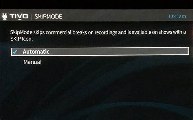 No Automatic Commercial Skipping Of Tivo Premiere Fan