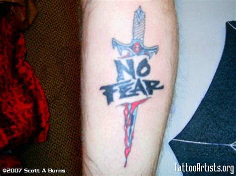 No fear tattoo. Love the placement!