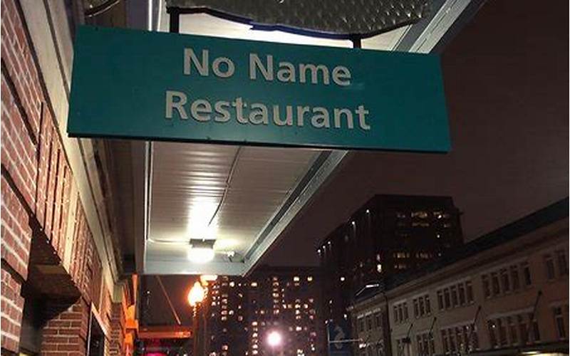 No Name Restaurant Boston