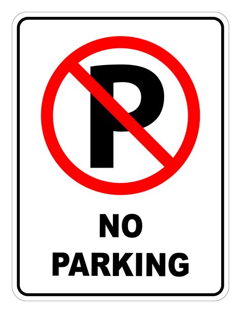 No Parking Sign Printable