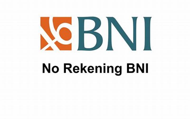 No Rekening 14 Digit Bank Bni
