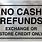 No Cash Refund Signs