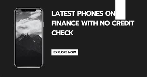 No Credit Check Phone Finance