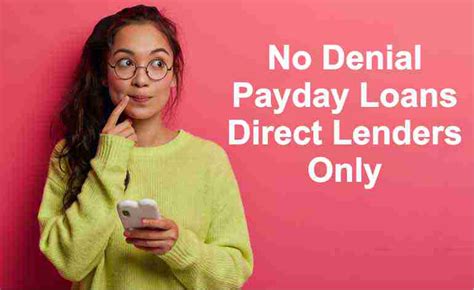 No Refusal Payday Loans Uk Direct Lenders