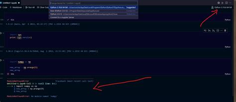 No module named 'numpy': Visual Studio Code