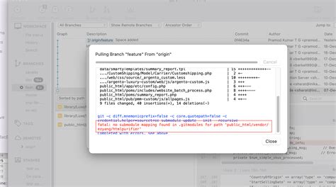 No submodule mapping found in .gitmodule for a path that's not a submodule