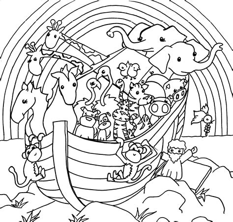 Noahs Ark Free Printable Coloring Pages