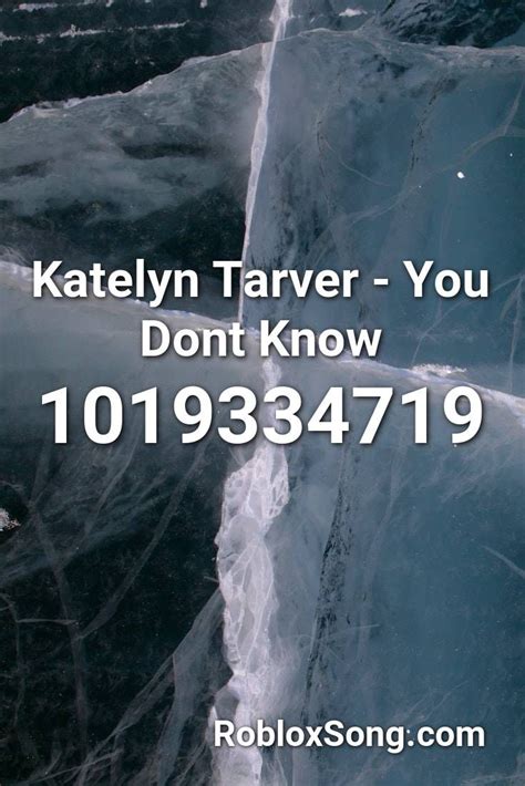 Nobody LIke You - Katelyn Tarver Roblox ID