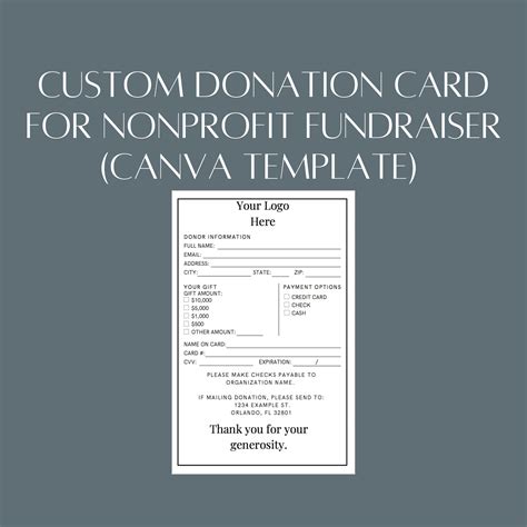 Non Profit Donation Card Template Beautiful Non Profit Donation Card