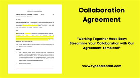 What Is A Collaborative Agreement Template? SampleTemplates