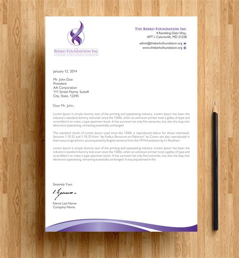 NonProfit Letterhead Design for a Company by logodentity Design 5742085
