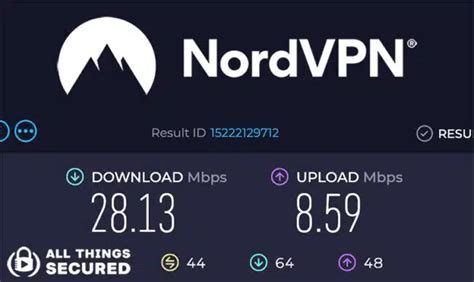 NordVPN connection speed