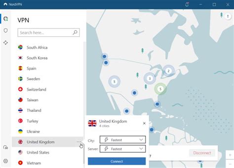 NordVPN server locations