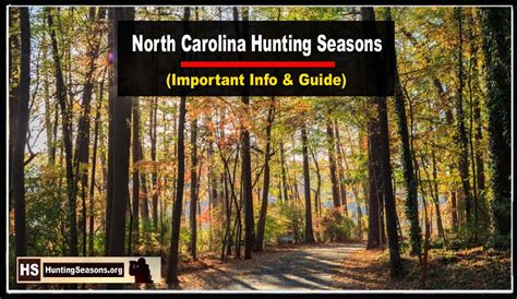 North Carolina Hunting Season Calendar