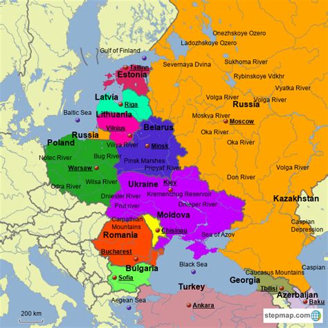 North East Europe Map
