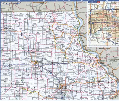 North East Iowa Map