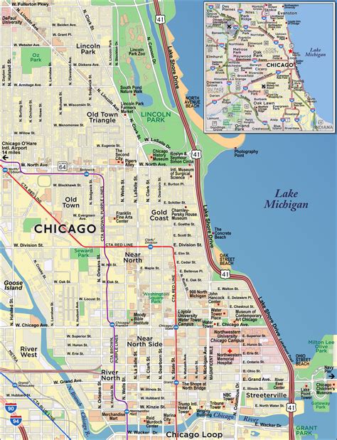 North Side Chicago Map