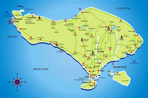 North Bali Tour Map