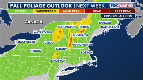 North East Fall Color Calendar 2024