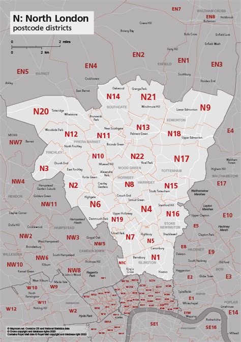 Map of North London