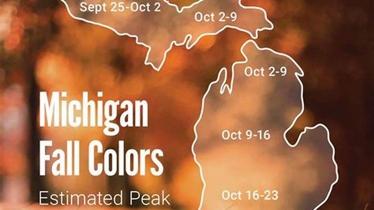Northern Michigan Fall Color Map 2025
