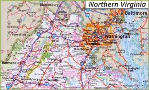 Northern Virginia Map Cities