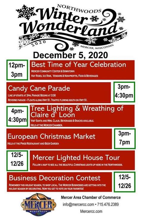 Northwoods Events Calendar