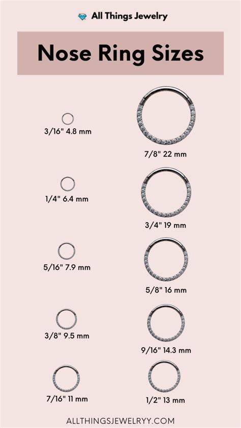 Nose Ring Sizing Chart