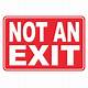 Not An Exit Sign Printable