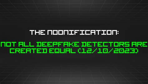 Not All Detectors Are Created Equal