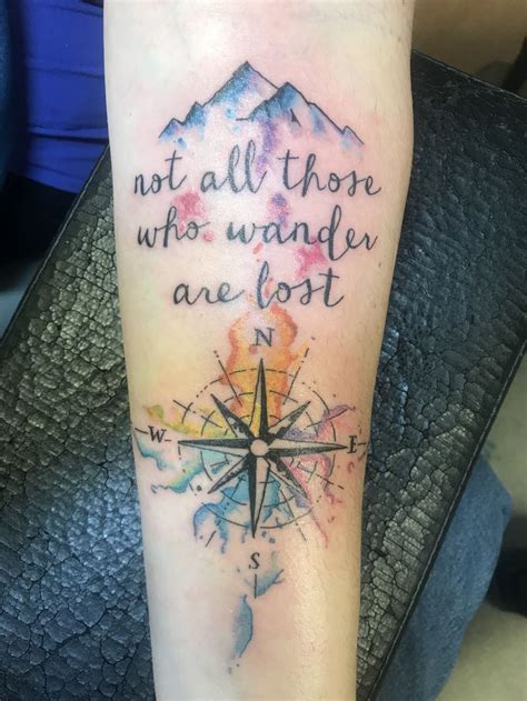 Shoulder Not All Those Who Wander Are Lost Tattoo