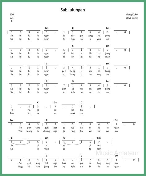 Not Angka Sabilulungan