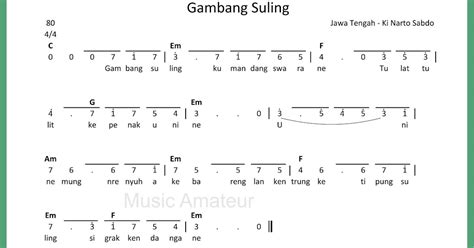 Not Gambang Suling