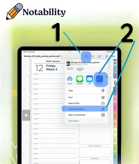 Notability Adding Events and Appointments