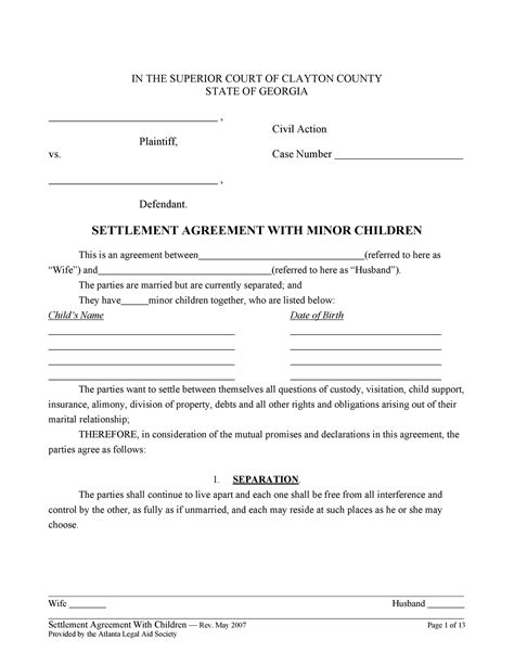 Notarized Child Support Agreement Sample