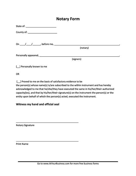 Notarized Letter Template Word