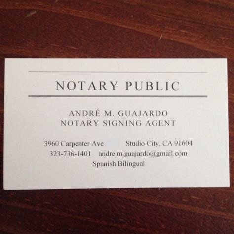 Notary Public Business Card Template