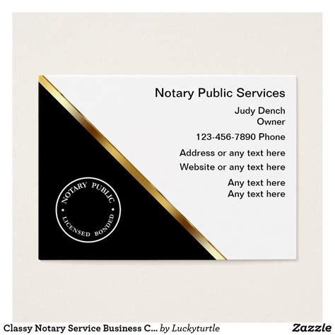 Notary Public Business Card Template