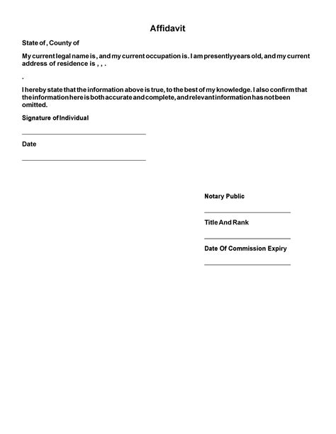 40 Free Notary Acknowledgement & Statement Templates ᐅ TemplateLab