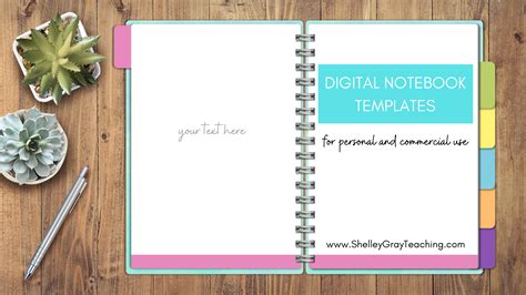 Template open a blank notepad personal Royalty Free Vector