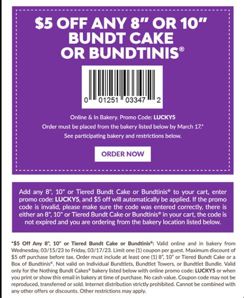 Nothing Bundt Cake Promo Code