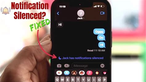 Notifications Silenced in iPhone Messages
