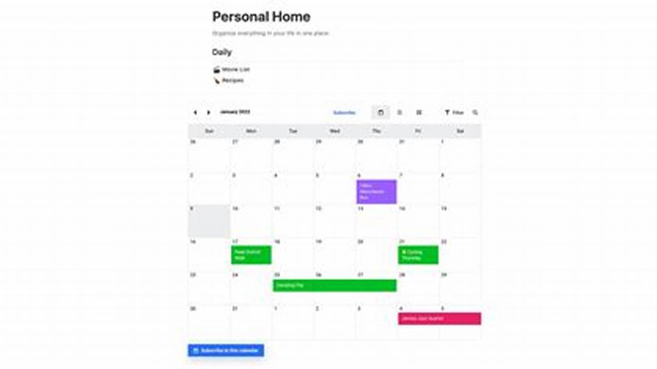 Notion With Google Calendar