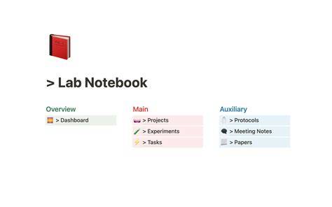 Notion Lab Notebook Template