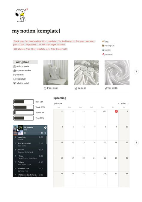 Notion Templates For College Students