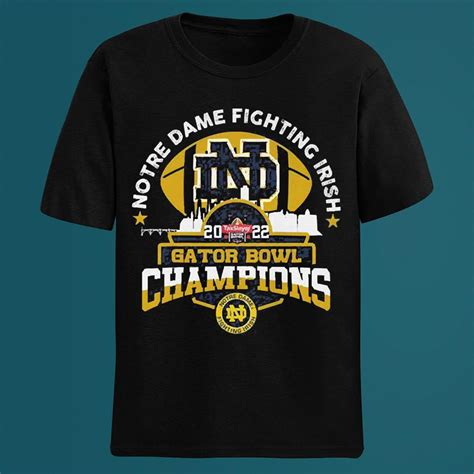 Notre Dame Dominates with Official Gator Bowl Shirt
